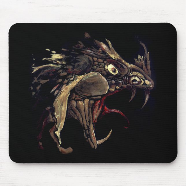 Fire Dragon Enamel Art Mouse Pad (Front)