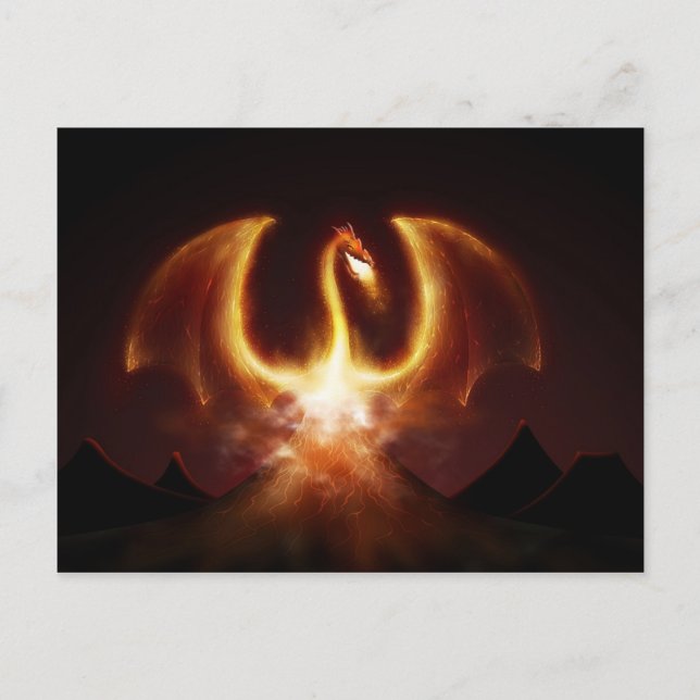 Fire Dragon Postcard (Front)