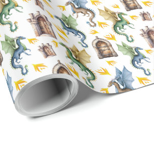 Fire Dragons Wrapping Paper