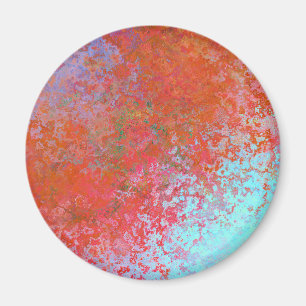 Fire Element Alcohol Ink Abstract Orange Magnet