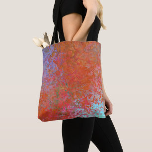 Fire Element Alcohol Ink Abstract Orange Tote Bag