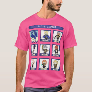 Fire Emblem Three Houses Blue Lions House Pixel Pa T-Shirt