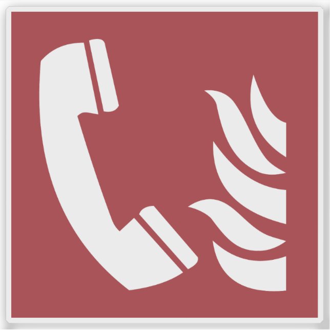 Fire Emergency Phone Safety Sign (Front)