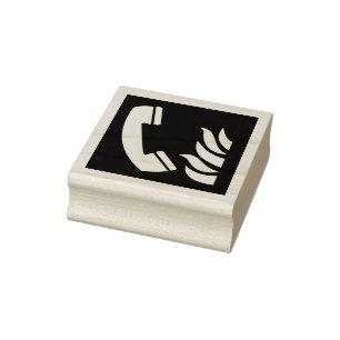 Fire Emergency Phone Safety Sign Rubber Stamp