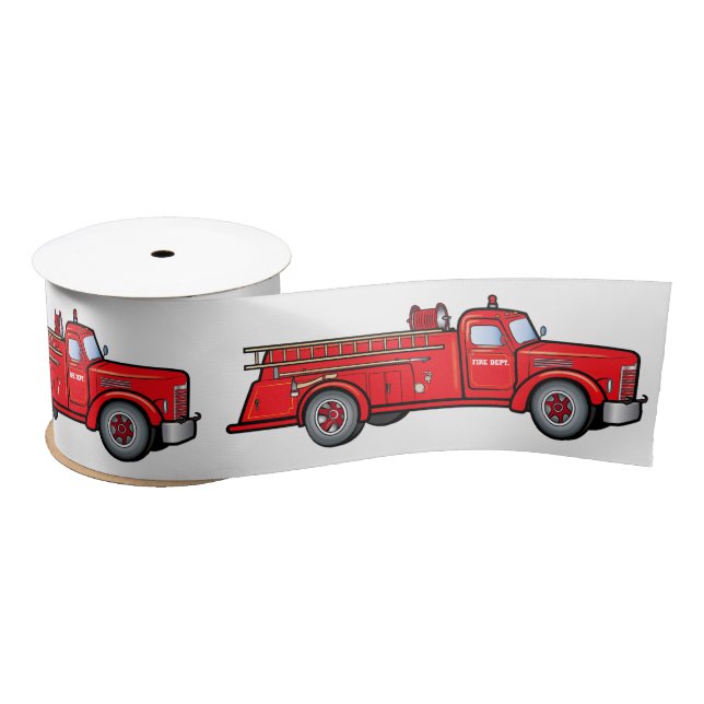 Fire Engine 3 Inches Satin Ribbon (Spool)