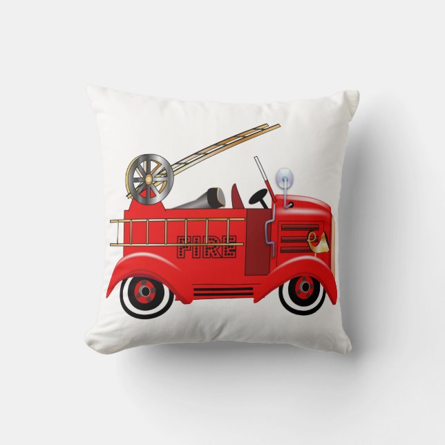 Fire Engine "add your own Name" Cushion (Front)