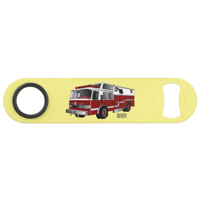 Fire engine cartoon illustration (Front (Horizontal))