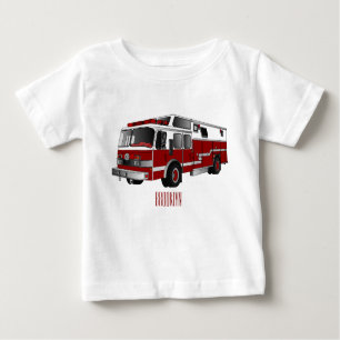 Fire engine cartoon illustration baby T-Shirt