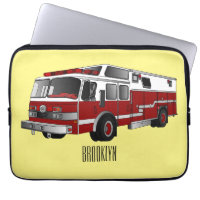 Fire engine cartoon illustration