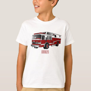 Fire engine cartoon illustration T-Shirt