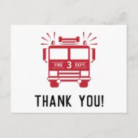 Fire Engine | Fire Truck Birthday Thank you