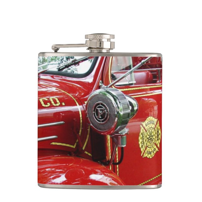 Fire engine flask.... hip flask (Front)