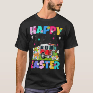 Fire Engine  Happy Easter Fire Engine Easter Sunda T-Shirt