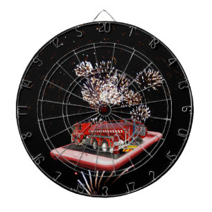 Fire Engine Illusion Art, Dartboard