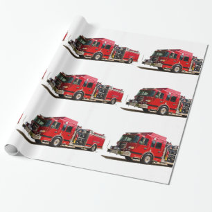Fire Engine image for Glossy-Wrapping-Paper Wrapping Paper