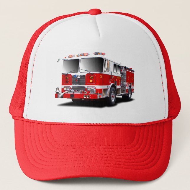 Fire Engine images for trucker hats (Front)