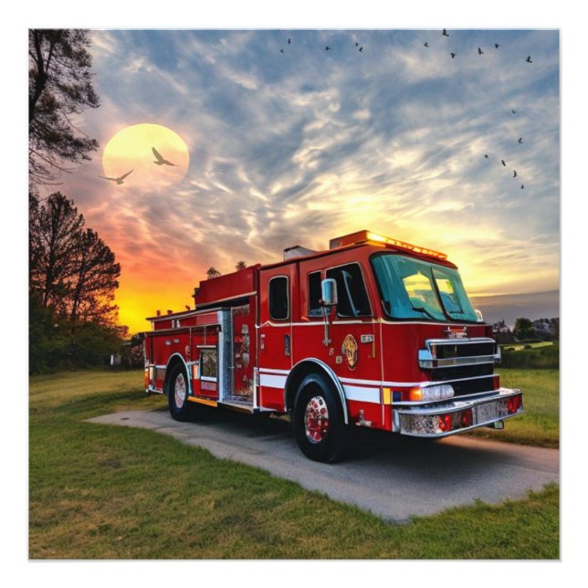 Fire Engine Photo Enlargement (Front)