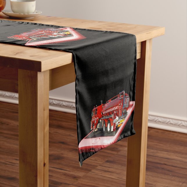 Fire Engine Popout Art,  Short Table Runner (In Situ)