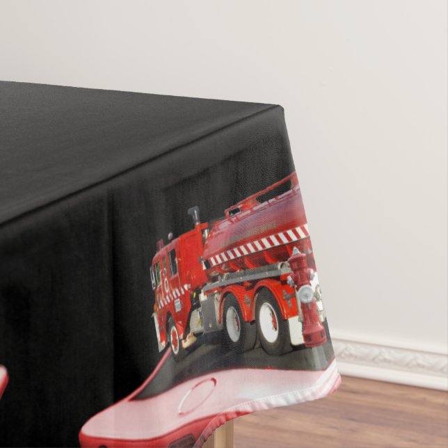 Fire Engine Popout Art,  Tablecloth (In Situ)