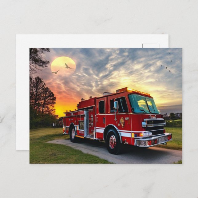 Fire Engine Post Card (Front/Back)