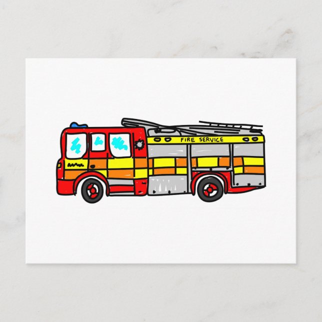 Fire Engine Postcard (Front)