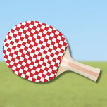 Fire Engine Red and White Chequered Vintage Ping Pong Paddle<br><div class="desc">Fire Engine Red and White Chequered Vintage</div>
