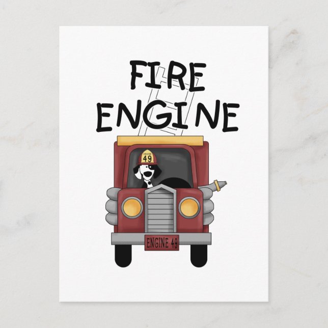 Fire Engine T-shirts and Gifts Postcard (Front)
