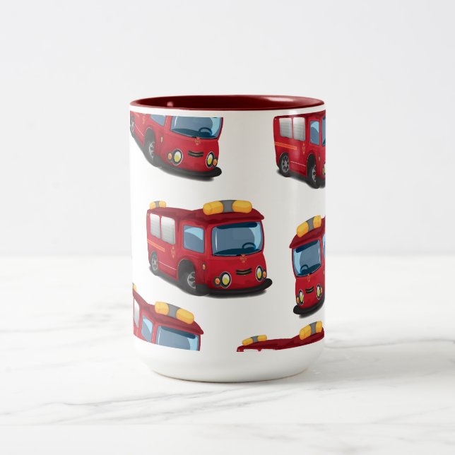 Fire Engine Two-Tone Coffee Mug (Center)