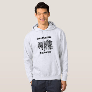 Fire Engine With Fire Squadron Logo Hoodie