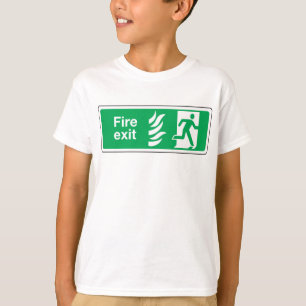 Fire Exit Safety Sign Emergency Evacuation T-Shirt