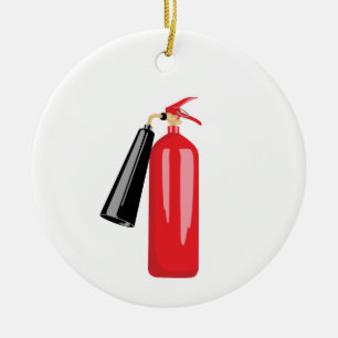 Fire Extinguisher Ceramic Tree Decoration