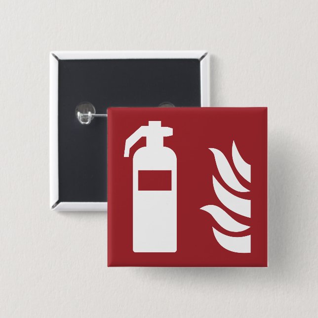 Fire Extinguisher Safety Sign 15 Cm Square Badge (Front & Back)