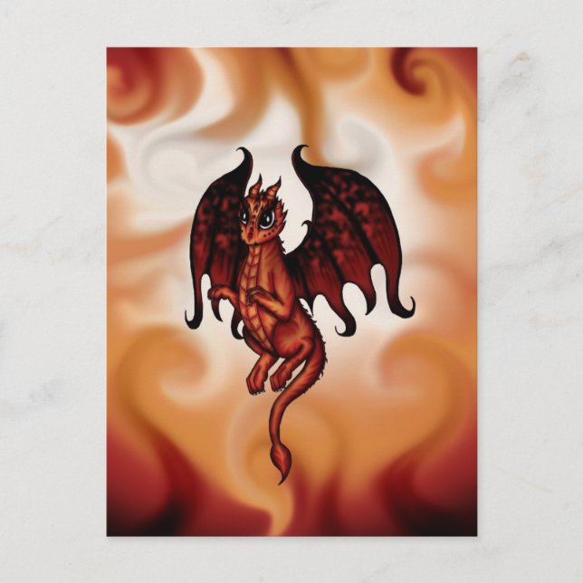 Fire Fairy Dragon Postcard (Front)
