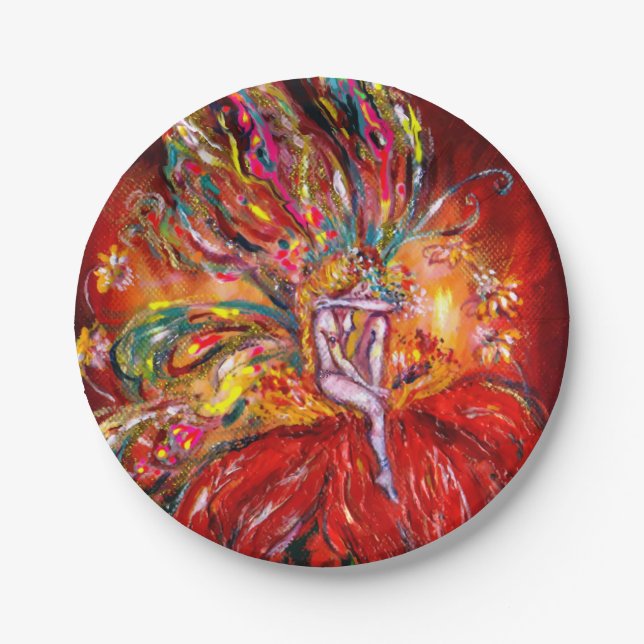 FIRE FAIRY IN RED PAPER PLATE (Front)