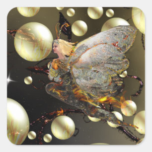 Fire Fairy! Square Sticker