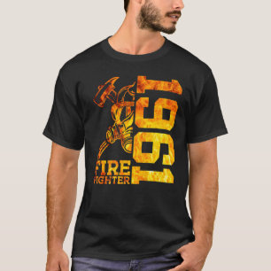 Fire Fighter 1961 61 Years Fire Brigade 61st Birth T-Shirt