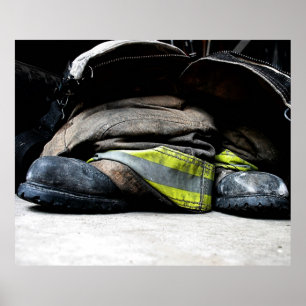 Fire Fighter Boots Poster