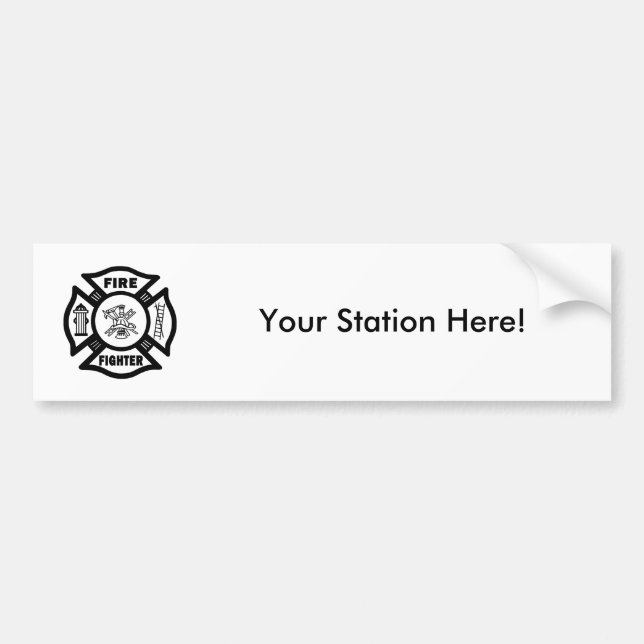 Fire Fighter Bumper Sticker (Front)