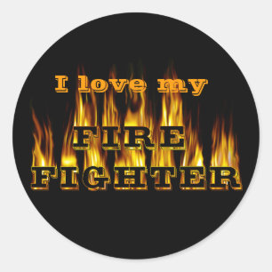Fire Fighter Classic Round Sticker