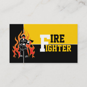 Fire fighter/fireman eye catching business cards