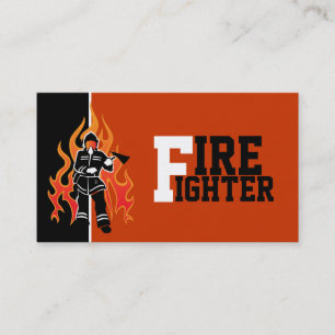 Fire fighter/fireman eye catching business cards