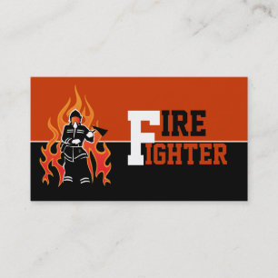 Fire fighter/fireman eye catching business cards