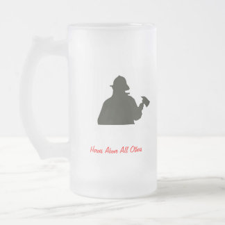 Fire Fighter frosted beer mug