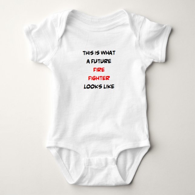 fire fighter, future baby bodysuit (Front)