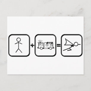 Fire Fighter Hero Postcard