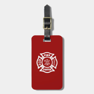 Fire Fighter Maltese Cross Luggage Tag