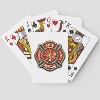 Fire Fighter Maltese Cross Playing Cards