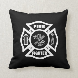 Fire Fighter Maltese Cushion