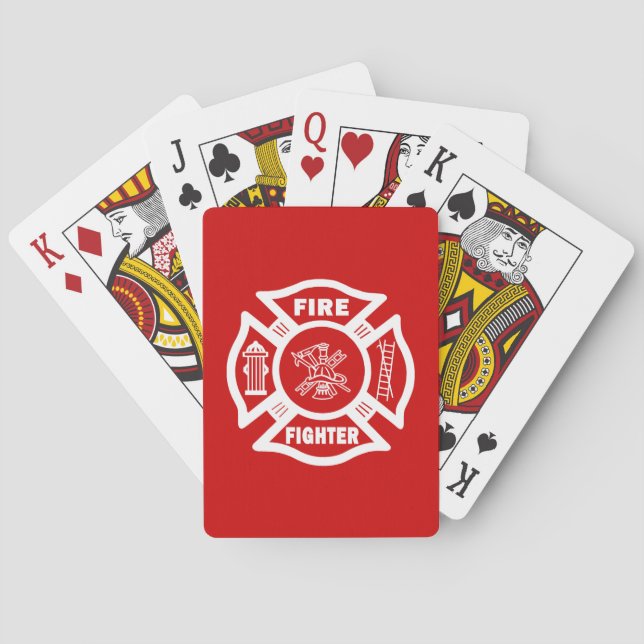 Fire Fighter Maltese Playing Cards (Back)