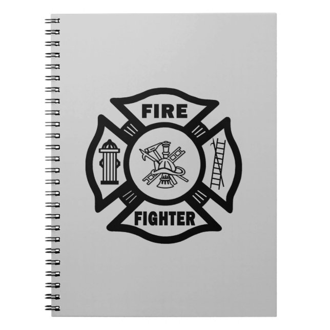 Fire Fighter Maltese Spiral Notebook (Front)